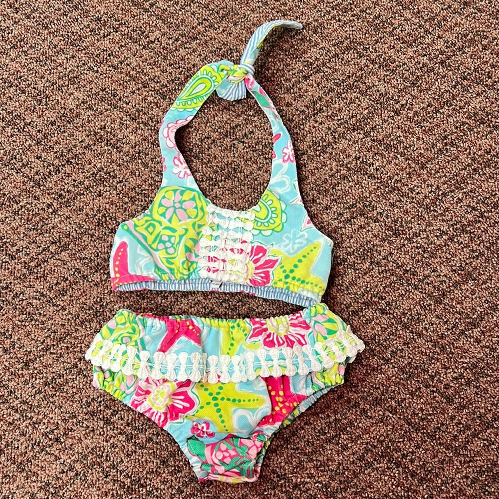 MudPie Baby Lily Pad Bikini